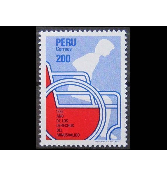 Перу 1982 г. "Человек в инвалидной коляске"