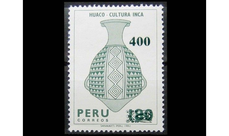 Перу 1983 г. "Глиняный горшок" (надпечатка)
