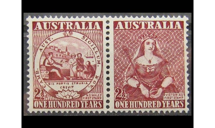 Австралия 1950 г. "Столетие австралийской почтовой марки" 