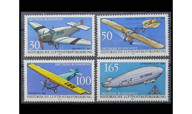 ФРГ 1991 г. "История авиапочты" 