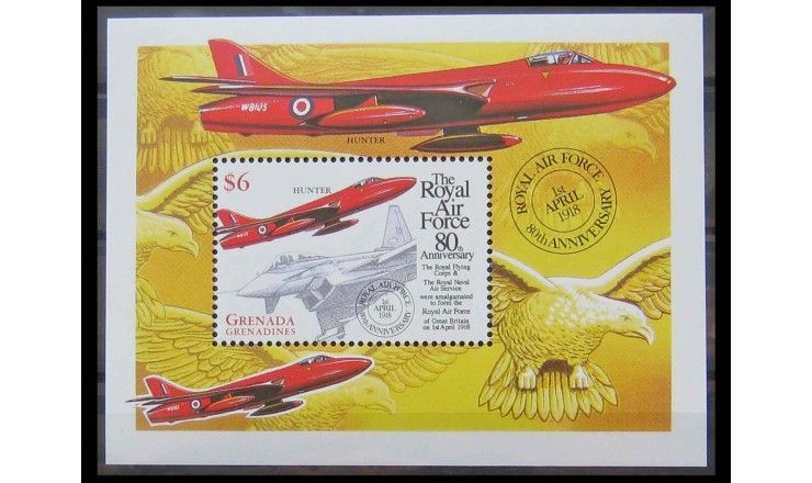 Гренада и Гренадины 1998 г. "80 лет Королевским военно-воздушным силам Великобритании"