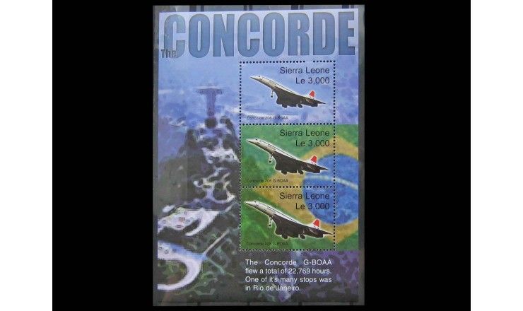 Сьерра-Леоне 2004 г. "Последний полет Конкорда"