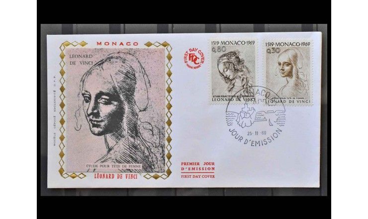 Монако 1969 г. "450 лет со дня смерти Леонардо да Винчи" FDC