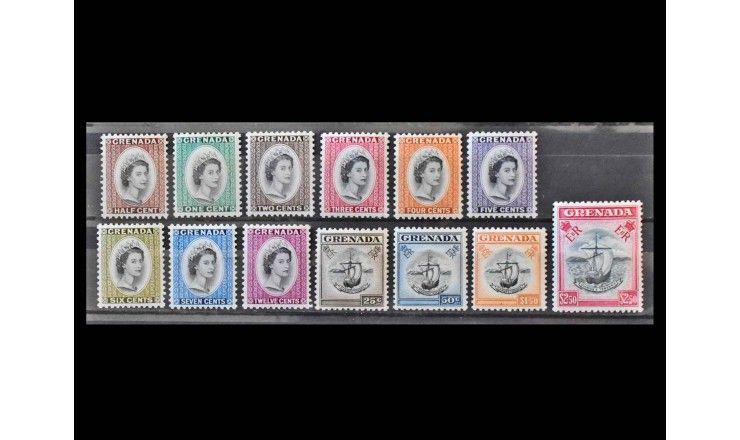 Гренада 1953/1959 гг. "Стандартные марки: Королева Елизавета II и корабли"