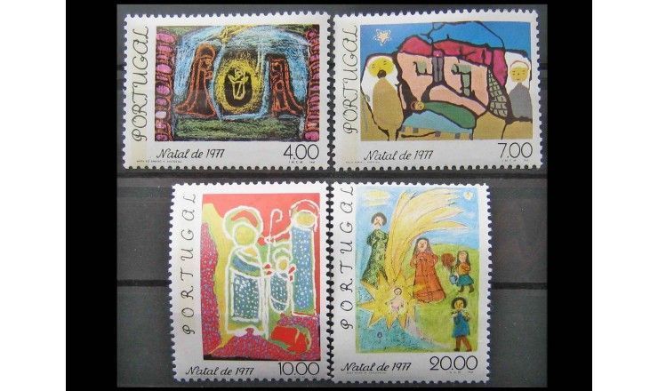 Португалия 1977 г. "Рождество: Детские рисунки"