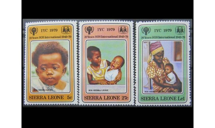 Сьерра-Леоне 1979 г. "Международный год ребенка: 30 лет Детским деревням - SOS"