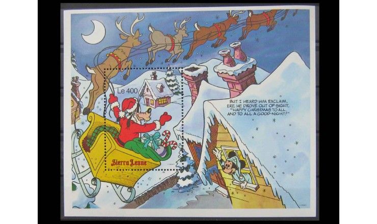 Сьерра-Леоне 1990 г. "Рождество: персонажи Диснея" 