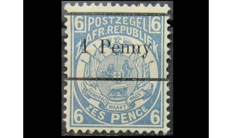 Трансвааль 1893 г. "Стандартные марки" (надпечатка 1 Penny)