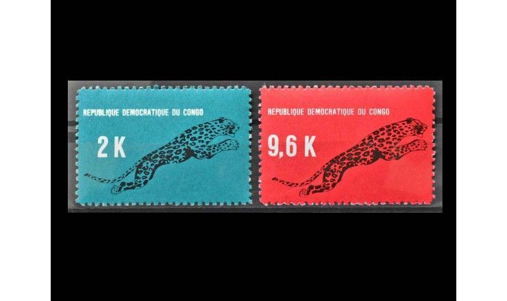 ДР Конго 1968 г. "Стандартные марки: Леопард"