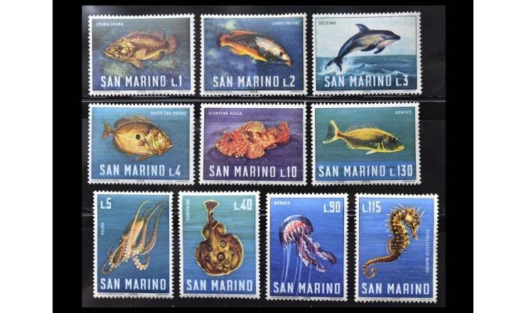 Сан-Марино 1966 г. "Морская фауна"