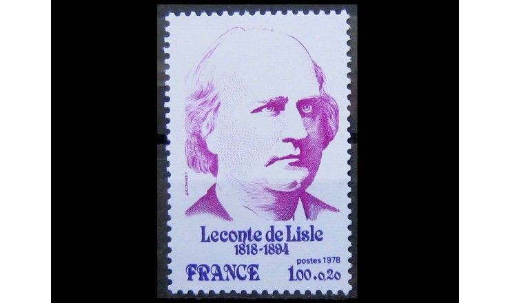 Франция 1978 г. "160 лет со дня рождения Леконта де Лиля"