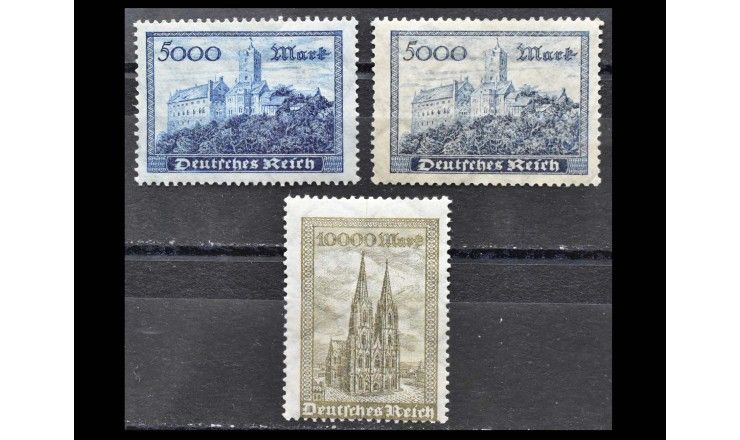 Германия (Веймарская республика) 1923 г. "Замок Вартбург и Кёльнский собор" 