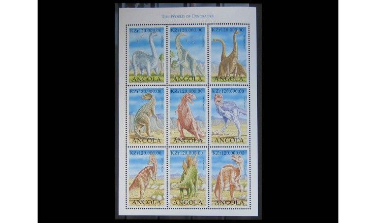 Ангола 1998 г. "Динозавры"