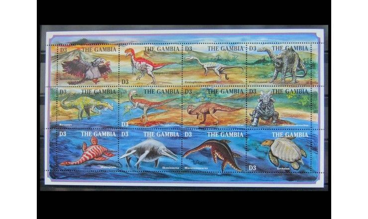 Гамбия 1995 г. "Динозавры"