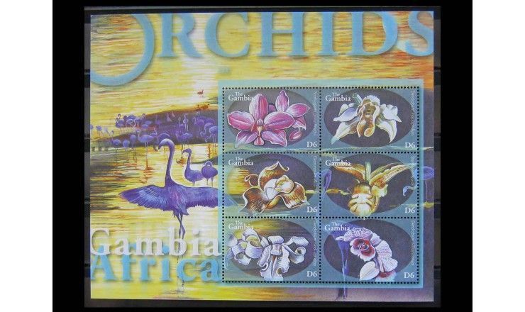 Гамбия 2001 г. "Орхидеи"  