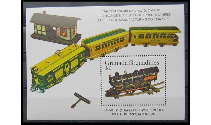 Гренада и Гренадины 1992 г. "Старинная американская железная дорога"