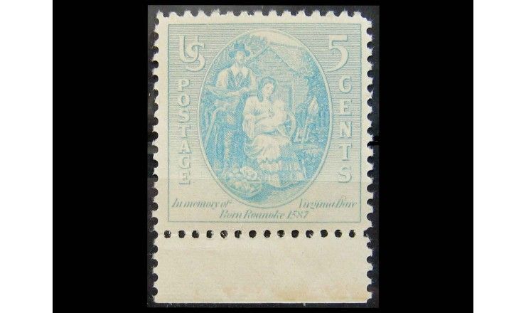США 1937 г. "350 лет со дня рождения Вирджинии Дэйр"