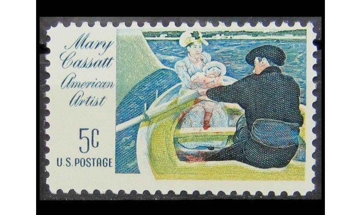 США 1966 г. "Прогулка на лодке" Мэри Кэссетт, живопись"  