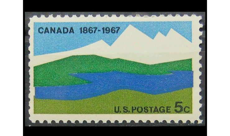 США 1967 г. "100-летие Канады, пейзаж"  