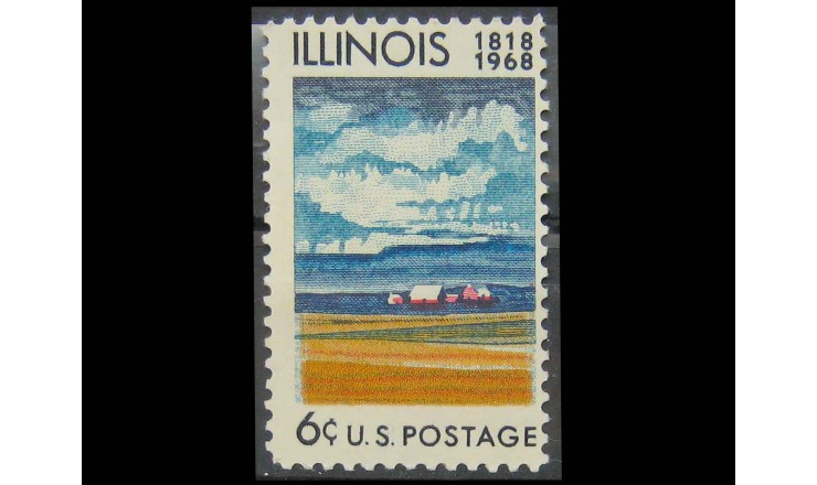 США 1968 г. "150 лет штату Иллинойс"