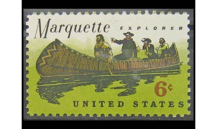 США 1968 г. "Отец Маркетт и Луи Жолье исследуют Миссисипи"