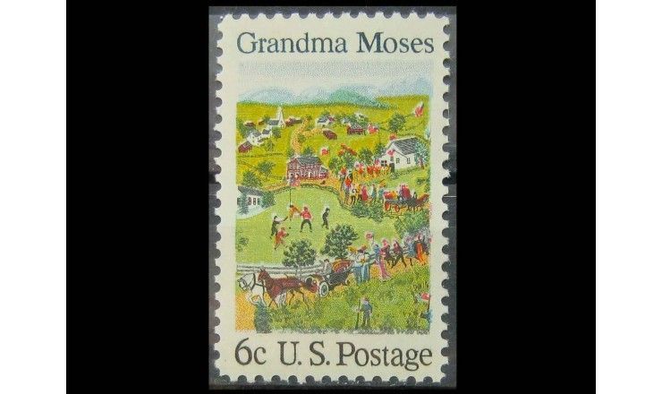 США 1969 г. "Американские художники: Бабушка Мозес"