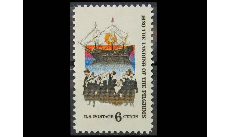 США 1970 г. "300 лет прибытия английских пилигримов в Массачусетс на корабле "Мэйфлауэр"