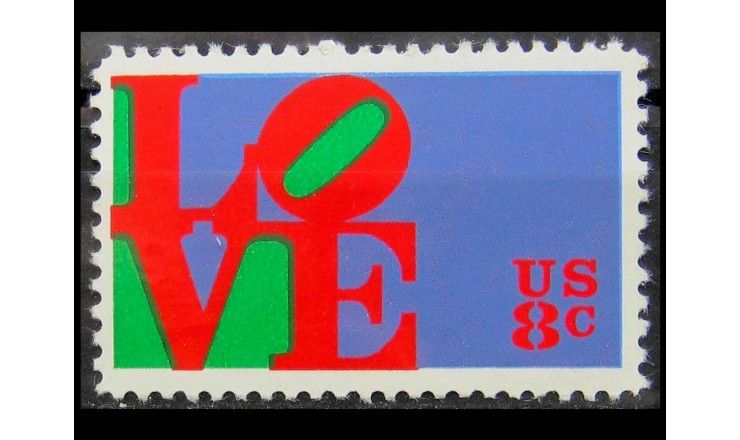 США 1973 г. "Скульптура «Любовь» Роберта Индианы"