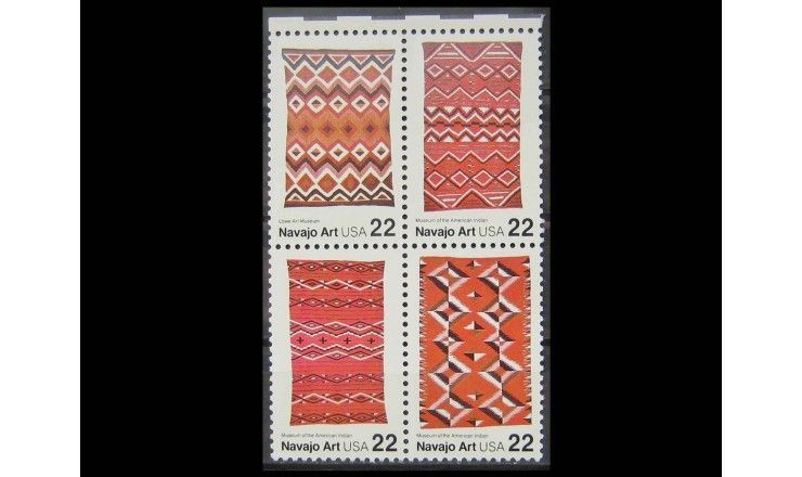 США 1986 г. "Текстиль Навахо" 