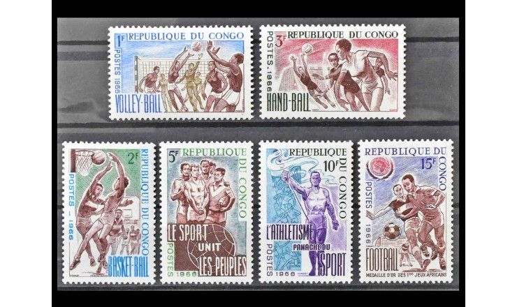 Республика Конго 1966 г. "Спорт"