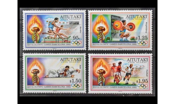 Аитутаки 1992 г. "Летние Олимпийские игры, Барселона"