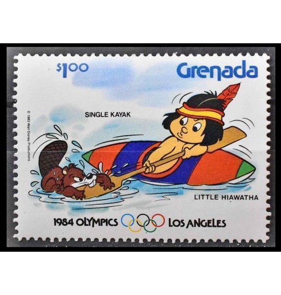 Гренада 1984 г. "Летние Олимпийские игры, Лос-Анджелес: Персонажи Уолт Диснея"