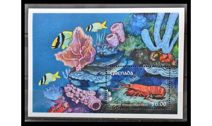 Гренада 1990 г. "Морская фауна: Крабы"