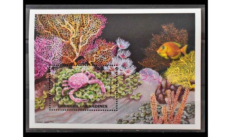 Гренада и Гренадины 1990 г. "Морская фауна: Крабы и раки"