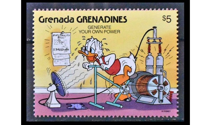 Гренада и Гренадины 1991 г. "Экология с персонажами Уолт Диснея"