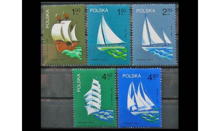 Польша 1974 г. "Польские парусники"