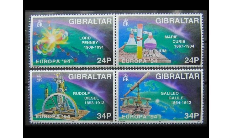 Гибралтар 1994 г. "Европа: Открытия и изобретения"