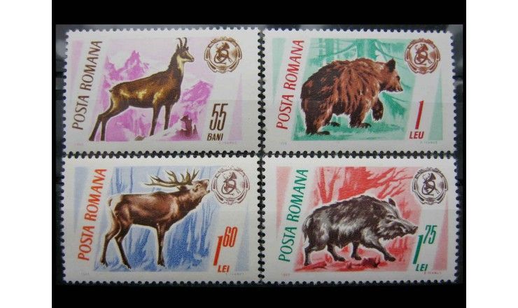 Румыния 1965 г. "Охотничья дичь и трофеи"