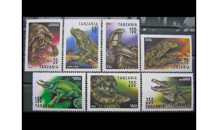 Танзания 1993 г. "Рептилии"