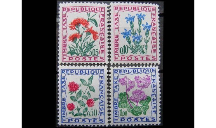 Франция 1965 г. "Доплатные марки: Цветы" 
