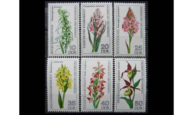 ГДР 1976 г. "Местные орхидеи"