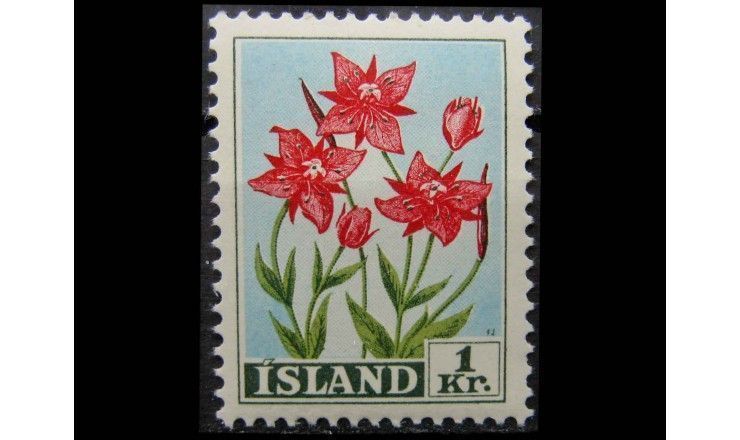 Исландия 1958 г. "Стандартные марки: Цветы"