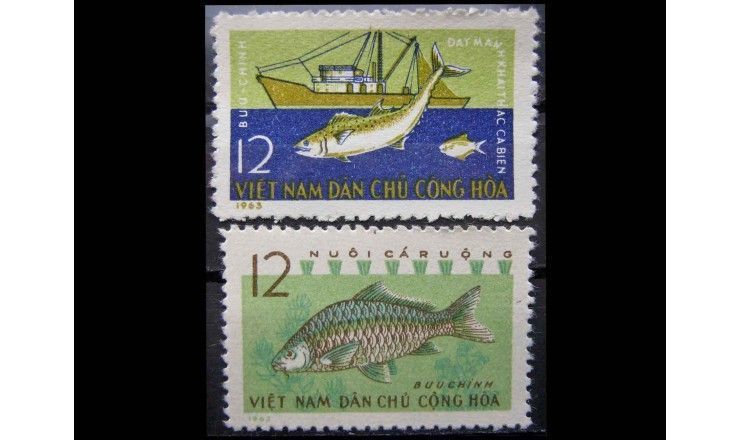 Вьетнам 1963 г. "Рыбоводство"