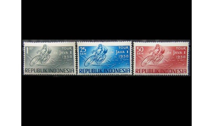 Индонезия 1958 г. "Велогонка «Тур Восточной Явы»"
