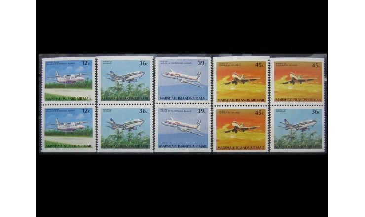 Маршалловы Острова 1989 г. "Стандартные марки: Самолеты"