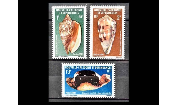 Новая Каледония 1981 г. "Морские ракушки и улитки"