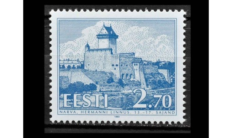 Эстония 1993 г. "Стандартные марки: Замок Герман, Нарва"