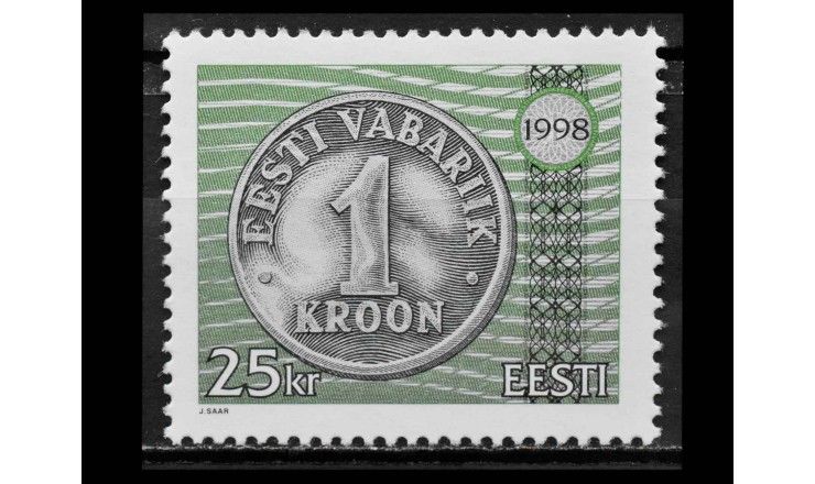 Эстония 1998 г. "6-я годовщина денежной реформы: 1 крона"