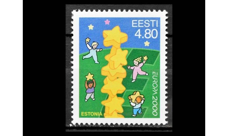 Эстония 2000 г. "Европа: Дети строят башню из звезд"
