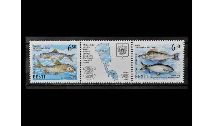 Эстония 2000 г. "Рыба из Чудского озера" (купон)
